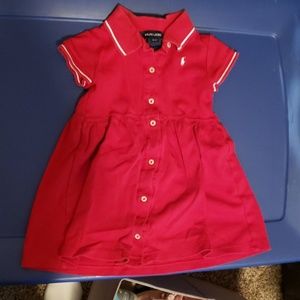 Red Ralph Lauren 3T dress preowned